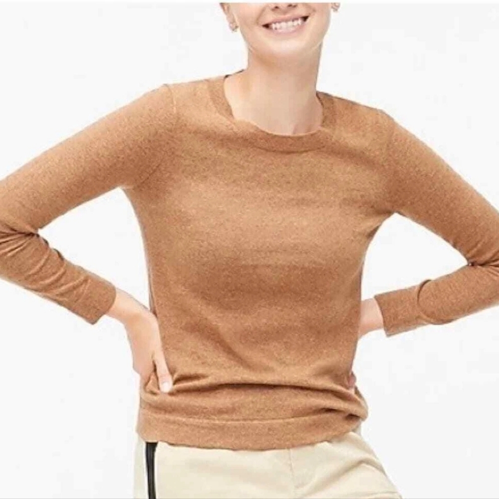 J. Crew Women's Warm Brown Crew Neck Sweater